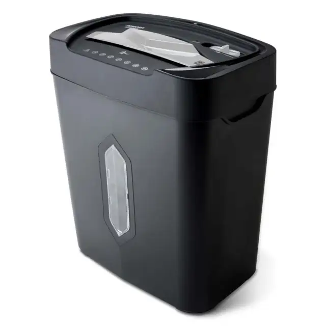 12-Sheet Anti-Jam Crosscut Paper and Credit Card Shredder with 5.2-Gallon Wasteb