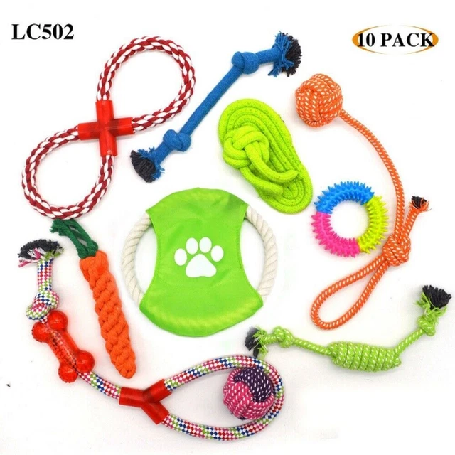 Hundespielzeug Set Hund Welpen Kauen Baumwolle Seile Spielzeug toy für Haustier 5