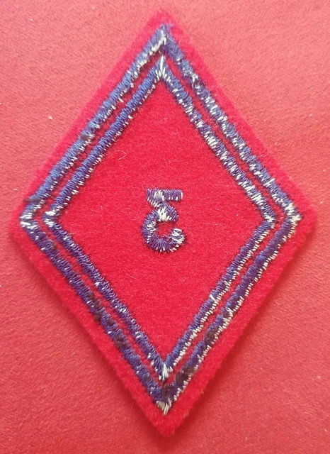 Losange tissu modèle 1945 patch 3° RA RÉGIMENT ARTILLERIE Troupe 1° CL ORIGINAL