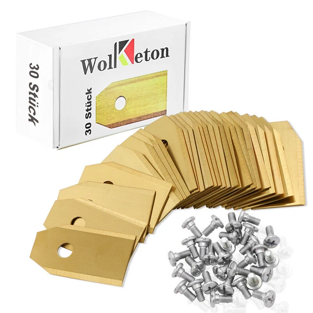 36 Stück Titan Mähroboter Messer - Robuster Ersatz Für ALLE Navimow Modelle Inkl. Schrauben