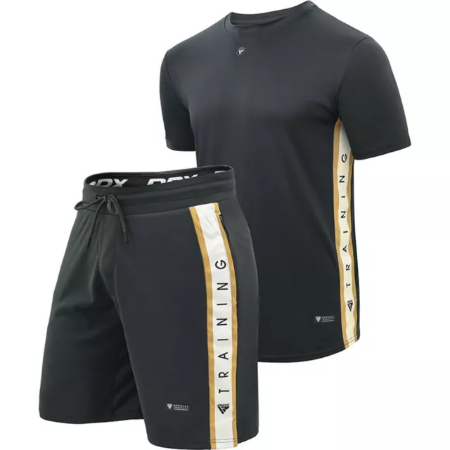 RDX Herren T17 Aura Bundle: T-Shirt & Training Shorts Boxen Joggen Fitness MMA