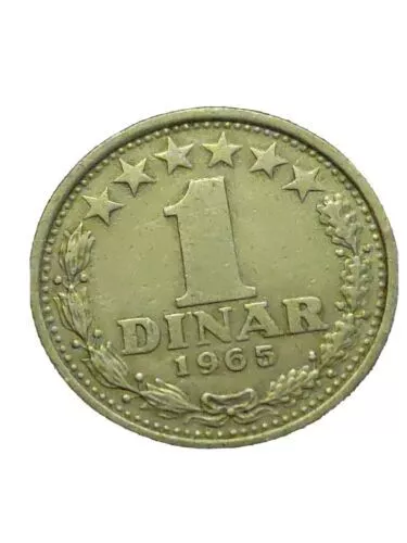 COIN / YUGOSLAVIA / 1 DINAR 1965 free UK post Kayihan coins T35