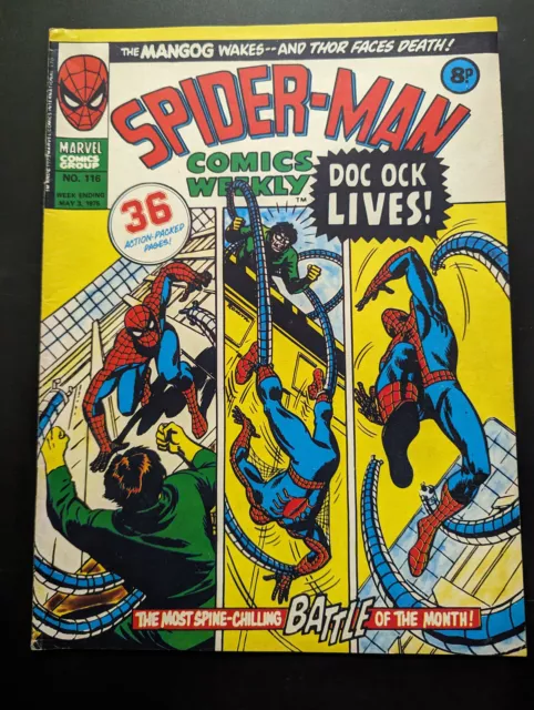 Spider-Man Comics Weekly No 116, May 3rd 1975, Marvel UK, FREE UK POSTAGE