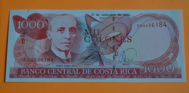 Costa Rica, Billet De 1000 Colones De 27/09/2004,  Pick 264, Neuf/Unc !!!
