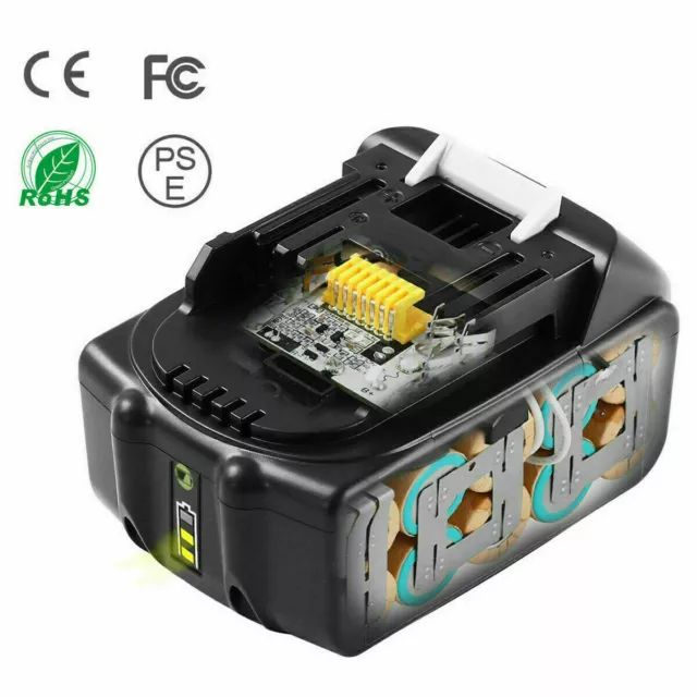 2x  18V for Makita Battery 6.0AH BL1860B BL1830/1850 LXT Li-Ion Cordless Battery 3