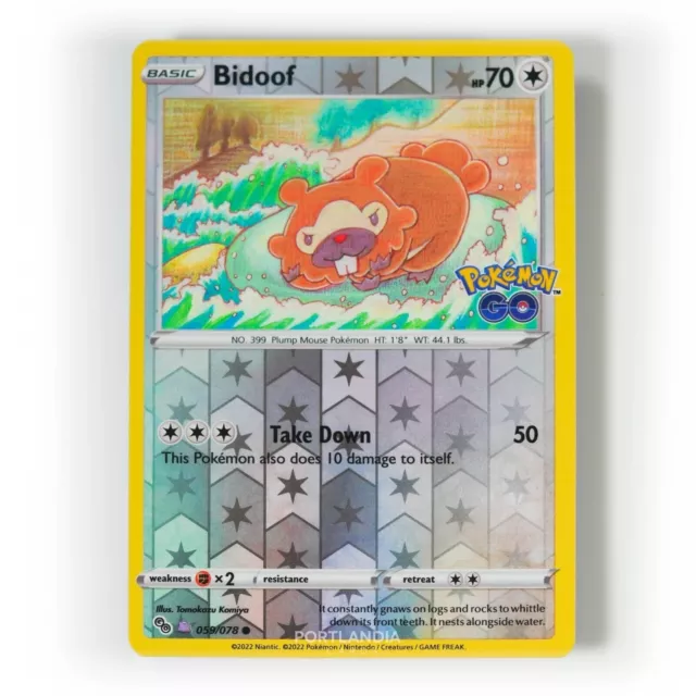  Pokemon - Bidoof Peelable Card 059/078 - Ditto 053/078