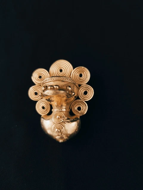 Pre-Colombian-Tumbaga-Tairona  Antropomorfic Pendant