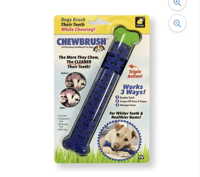 ChewBrush Large As Seen On TV For Dog Blue Self Brushing Toothbrush