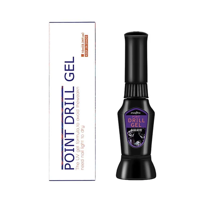 Rhinestones Nail Glue for False Nail Tips Clear Point Drill Gel with Needle FS2#