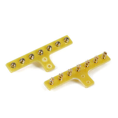 2pcs 7-lug Pins Fiberglass Turret Tag Board Terminal Strip Tube Parts Gold