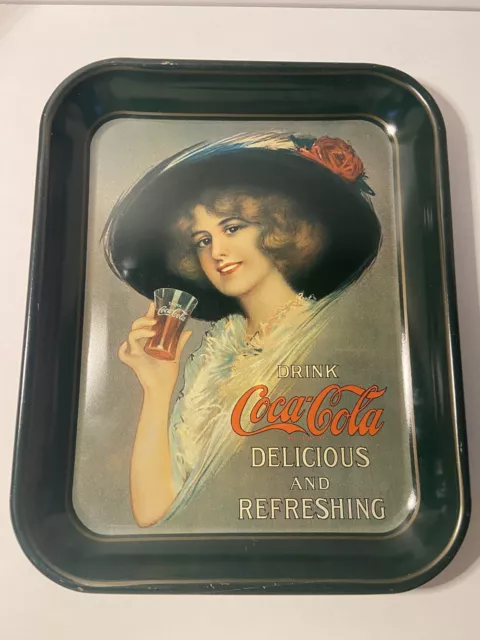 Vintage 1972 Reproduction of 1912 Coca-Cola Serving Tray Hamilton King Girl