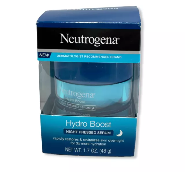 Neutrogena Hydro Boost Hyaluronic Acid Night Pressed Serum 1.7oz / 48g New