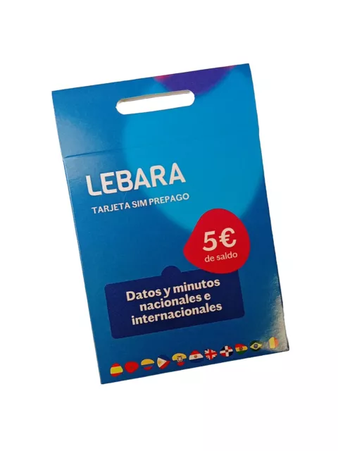 Tarjeta Prepago Lebara Con 5€ De Saldo Gratis