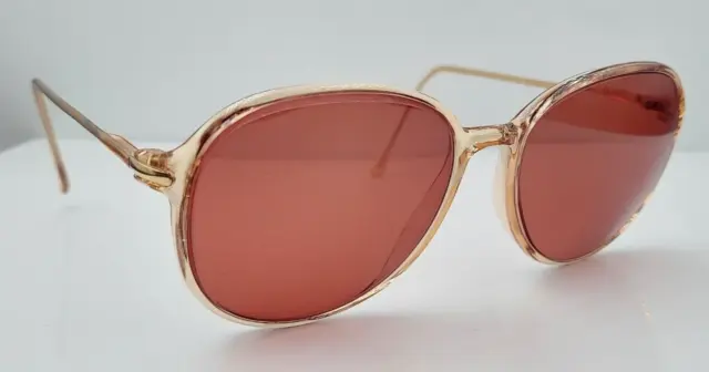 Vintage Wrangles Eyewear 406 Brown Translucent Oval Sunglasses Japan FRAMES ONLY
