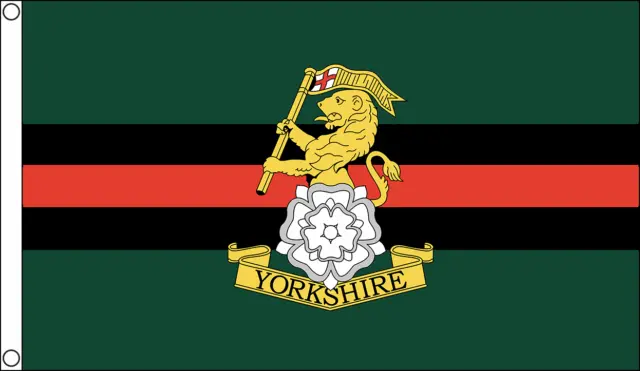Cortina ataúd bandera militar de 8 ft x 5 ft del regimiento de Yorkshire con envío rápido