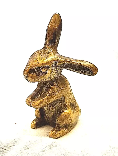 Kaninchenfigur Antik Alt Gold Kronleuchter Vintage Massiv Messing Käfer Hase Hase Niedlich