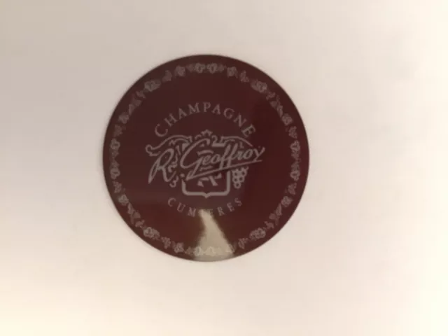 Flan de capsule de Champagne Geoffroy René n° 11 ec argent p 216 cote 4€