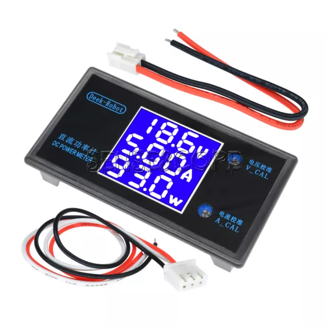 DC 50V 5A 250W Voltmeter Ammeter Digital LCD Voltage Current Volt Power Meter