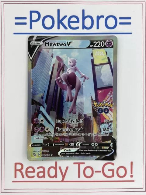  Mewtwo V 072/078 - Pokemon Go - Alternate Art - Ultra Rare Card  : Toys & Games