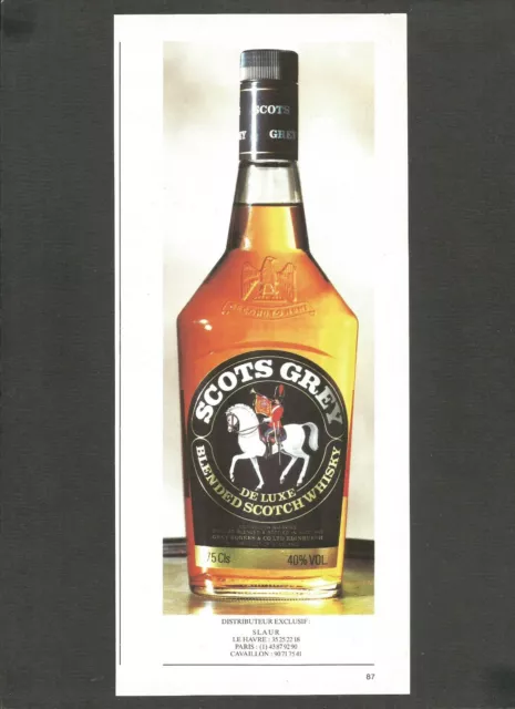 SCOTS GREY . Deluxe Blended Scotch Whisky - 1988 Vintage Print Ad