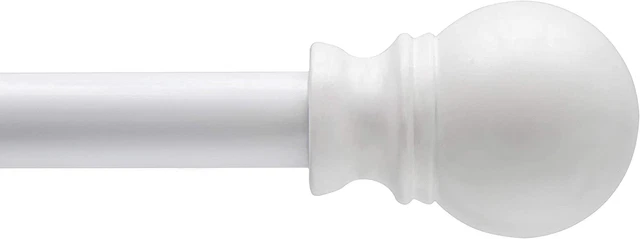 Kenney KN55251 Davenport Ball End Petite Café Decorative Window Curtain Rod, 48-