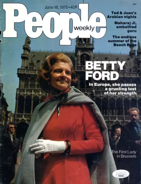 Betty Ford JSA Coa Hand Signed People Cover 8x10 Photo Autograph