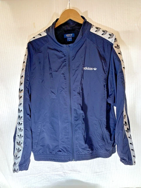 Rare Retired adidas Originals Adicolor TNT Tape Wind Track Jacket In Navy XL