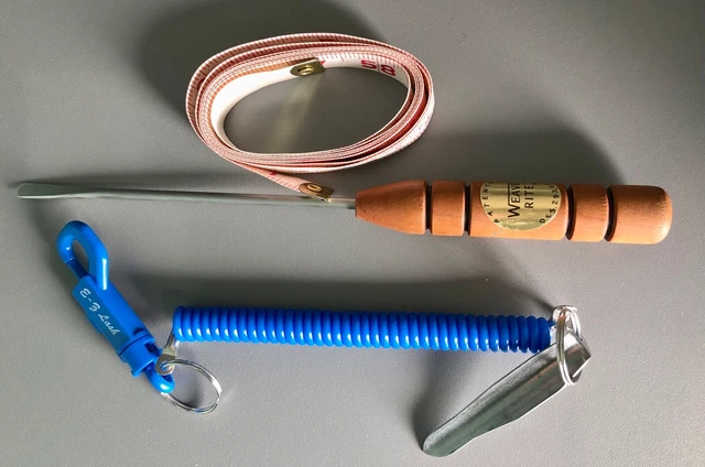 Herramienta de embalaje de cesta Long Weave Rite, además de protector de pestañas y medida de cinta, ligeramente