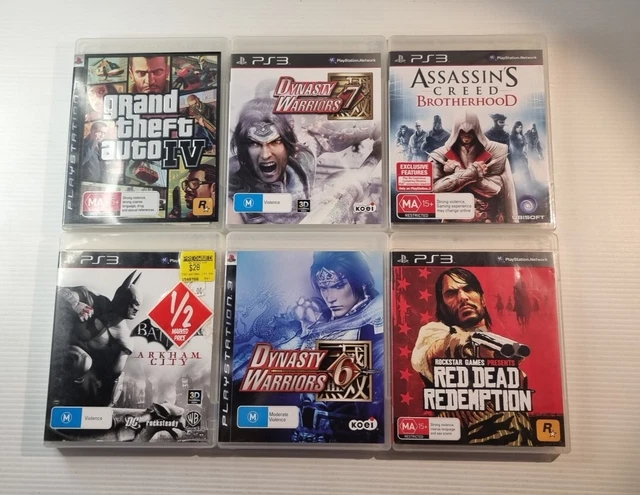 PS3 VIDEOGAME BUNDLE Of 6 GTA 4 Assassins Creed Red Dead