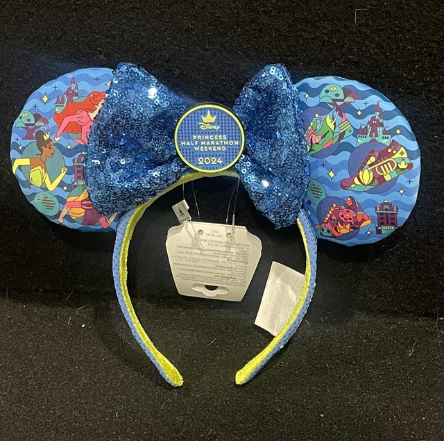DISNEY PRINCESS HALF Marathon Run Weekend 2024 Minnie Ears Headband New