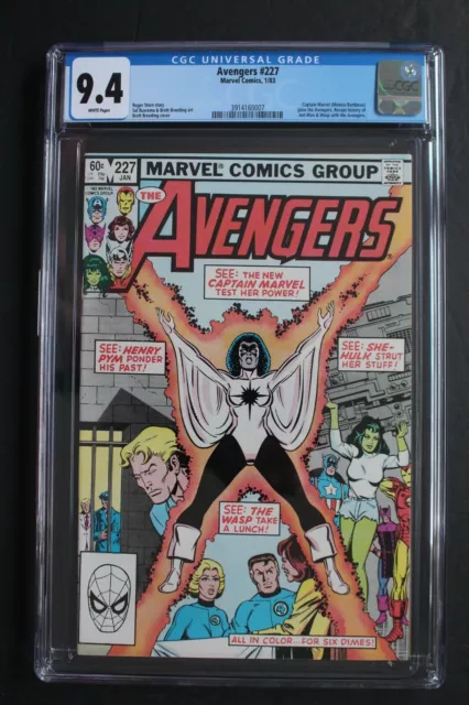 AVENGERS 227 Monica Rambeau Joins 1983 CAPT MARVEL MOVIE MCU WandaVision CGC 9.4