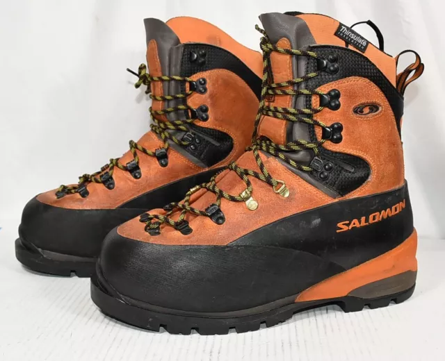 SALOMON LEATHER CLIMBING Mountaineering Hiking Sport Insulated Boots ...