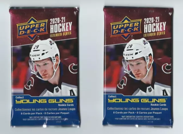 2020-21 UD EXTENDED Series Upper Deck Hockey 2 Pack RETAIL 8 Cards per Pack