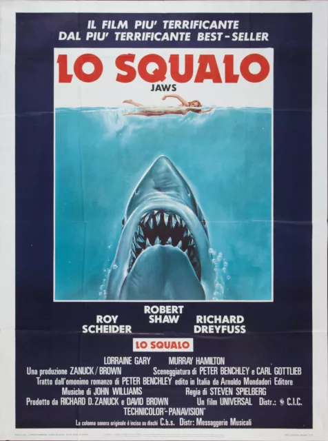 Lo Squalo Jaws Poster Roy Scheider Robert Shaw Richard Dreyfuss Steven Spielberg