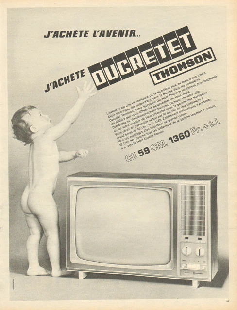 Publicité Advertising 1966  DUCRETET THOMSON  téléviseur 59 cm