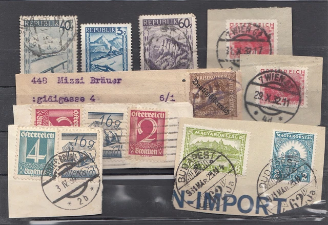 LOT ÖSTERREICH UNGARN 1910 bis 1935 gestempelt  ...