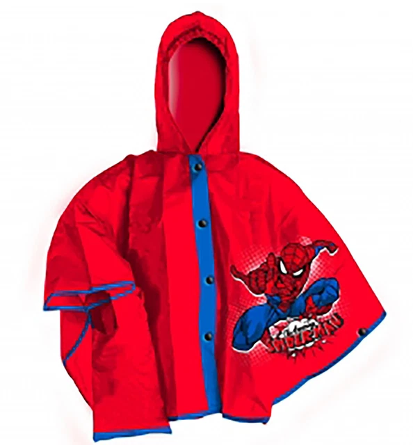 Mantellina SPIDERMAN 3-4 Anni 5-6 Anni 7-8 Anni colore rosso