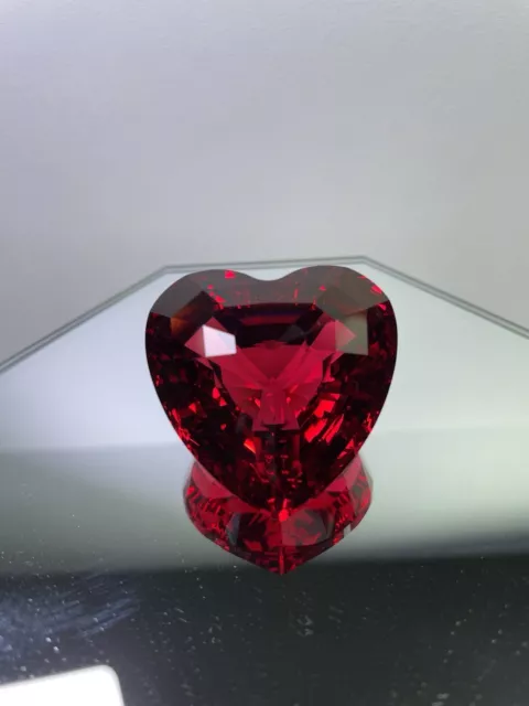 Swarovski Renewal 1998 Red Heart Crystal Figurine In Box