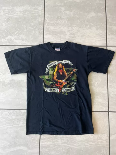 Cowboy From Hell Dimebag Darrell 1966-2004 T-Shirt Men's Size Small Pantera Mem