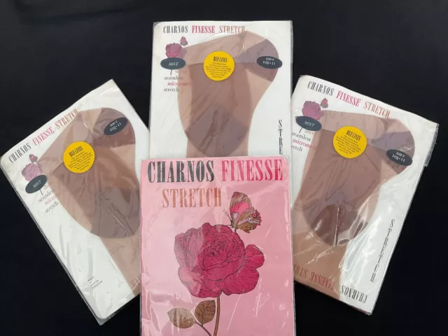 VINTAGE STOCKINGS SIZE  10.5-11  x 4 ~ CHARNOS FINESSE