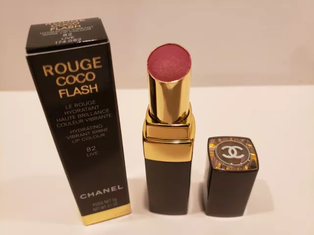 CHANEL ROUGE COCO Flash Hydrating Lip Colour Lipstick-82 Live- New