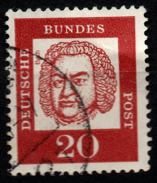 BRD 1961, Michel 352y - Bedeutende Deutsche, 20 Pfg., gestempelt