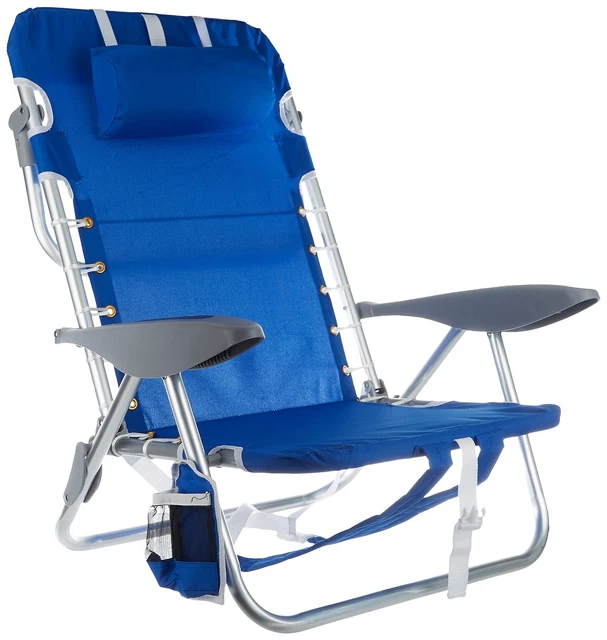 Simple Deluxe Camping Chair With 35" Sun Canopy - Heavy Duty 600D Fabric, Portable Beach Chair