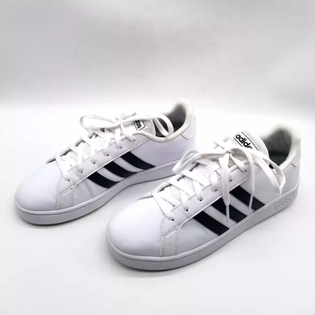 Adidas Originals EF0103 Kids 4.5 Cloud White Grand Court Tennis Shoes  US 5.5