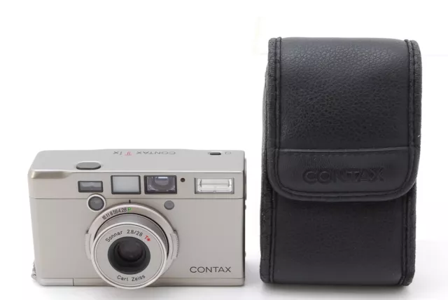 [Mint w/ Case] Contax Tix APS Point & Shoot Film Camera Silver From JAPAN #038