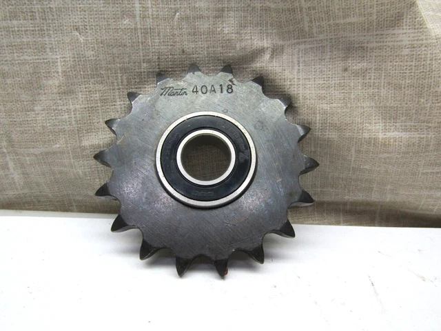 Martin Idler Sprocket 40A18 w/99502H-5/8 Bearing #40 18 Teeth 5/8" Bearing Bore