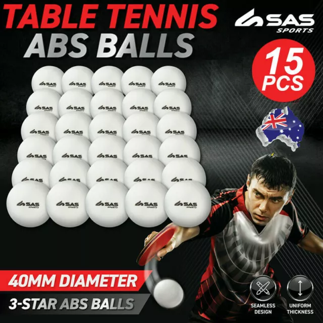 15Pcs Large Table Tennis Balls Training Ping Pong White 40mm Fast Delivery NEW