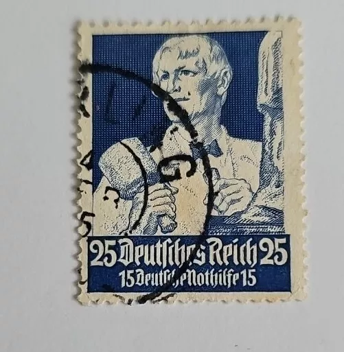 DR Mi. 563 gest. Deutsche Nothilfe Berufsstände 25+15 Pf. Künstler Bildhauer