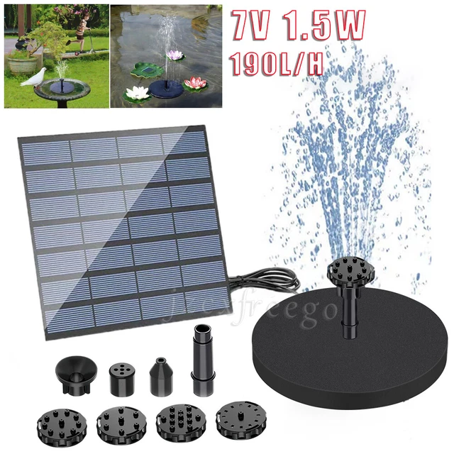 SOLAR POWER FOUNTAIN Submersible Floating Water Pump Bird Bath Pond