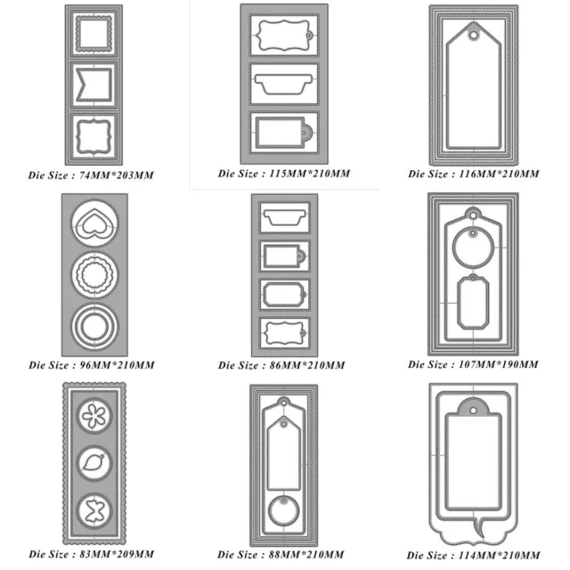 Rectangle Frame Metal Cutting Dies DIY Scrapbook Paper Embossing Stencils Craft